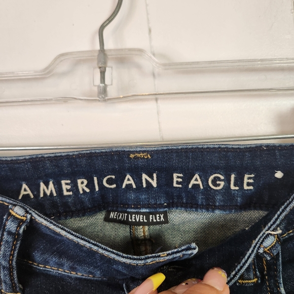 American Eagle Mens Dark Wash Slim Straight Leg Jeans Next Level Flex Size 32x30 - Picture 5 of 11